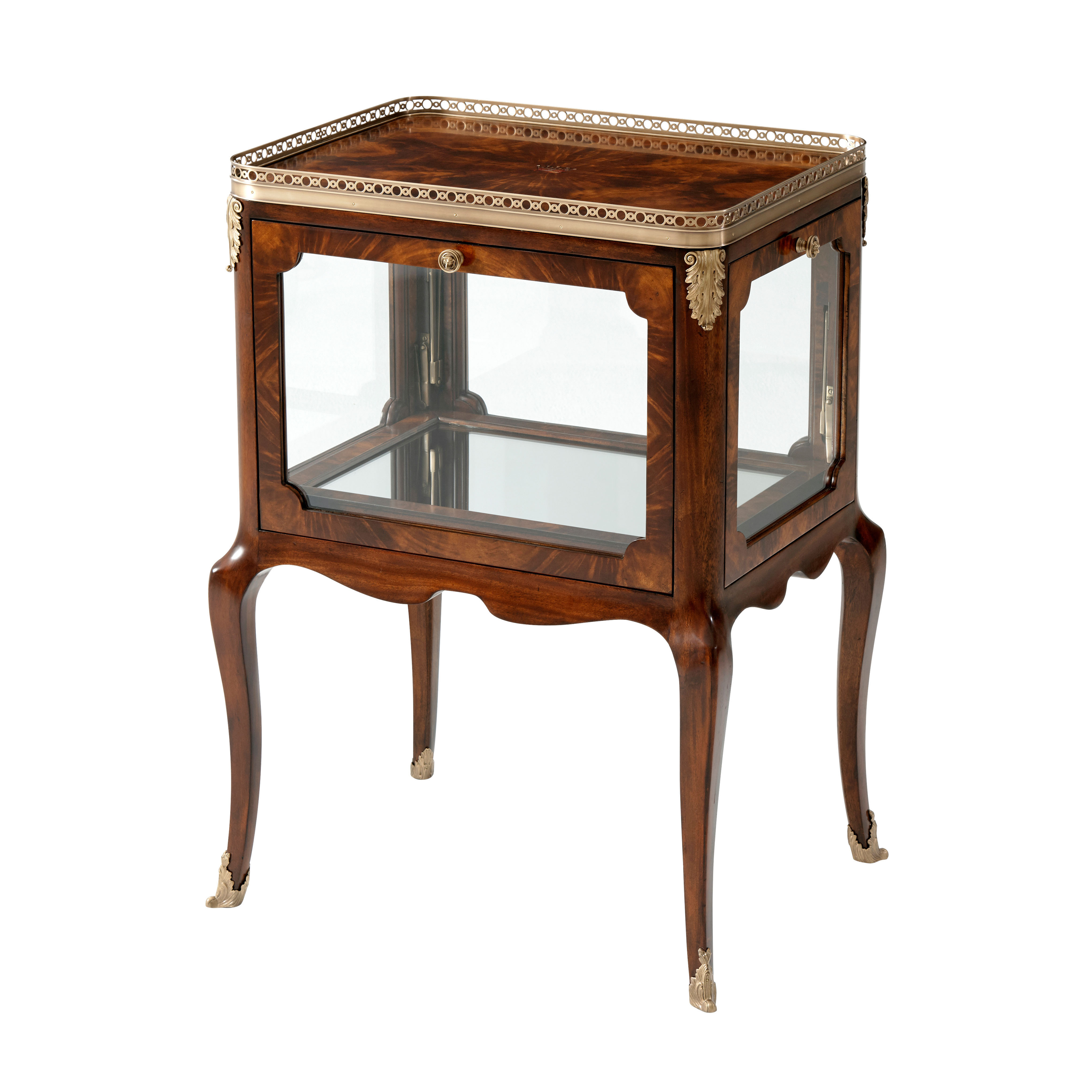 PIERCED VITRINE SIDE TABLE