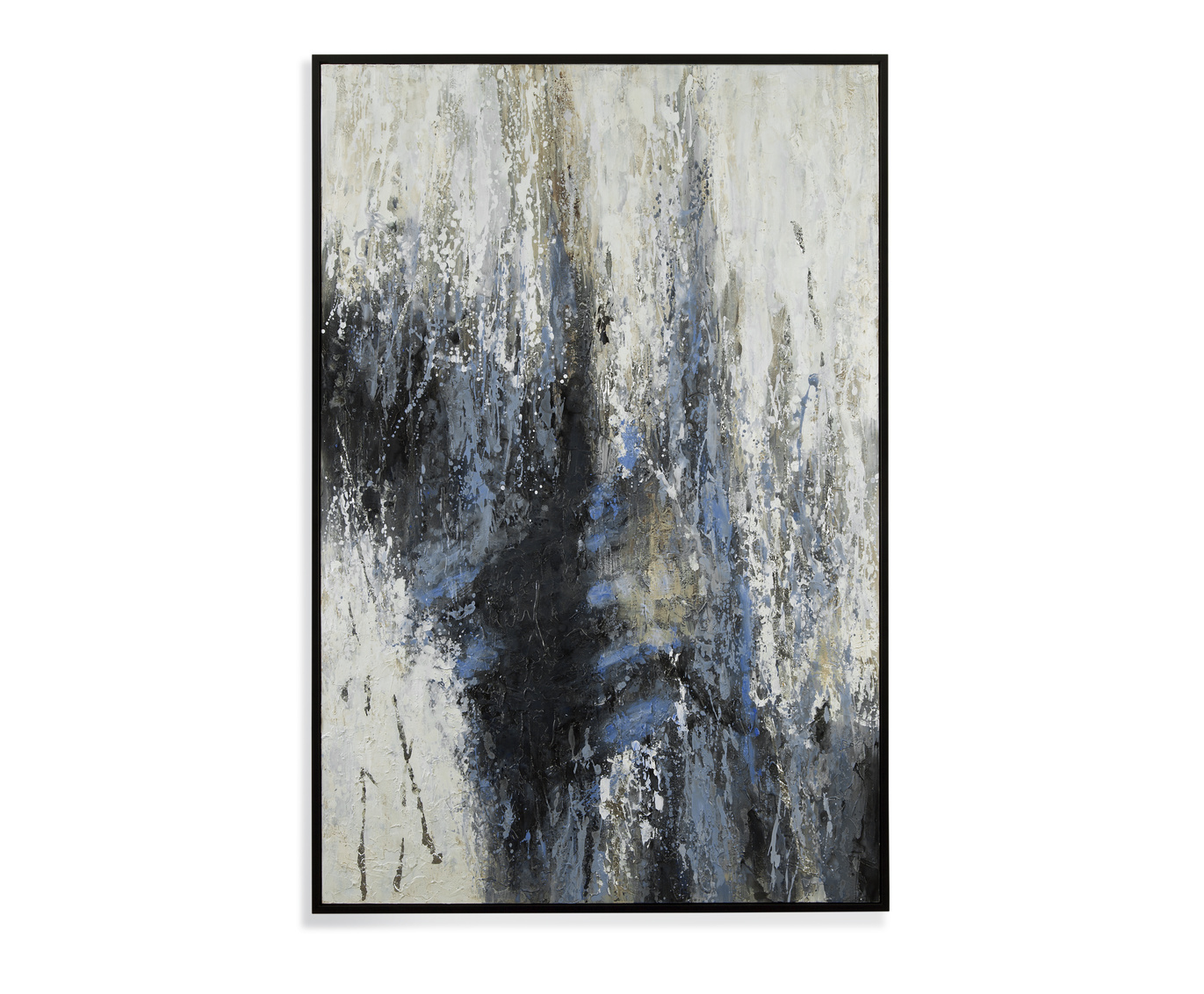 BLUE QUIET FRAMED CANVAS