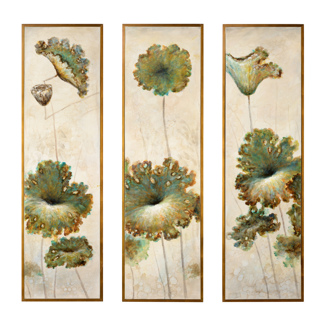 WILDWOOD LOTUS BLOSSOM CANVAS WALL ART (SET OF 3)