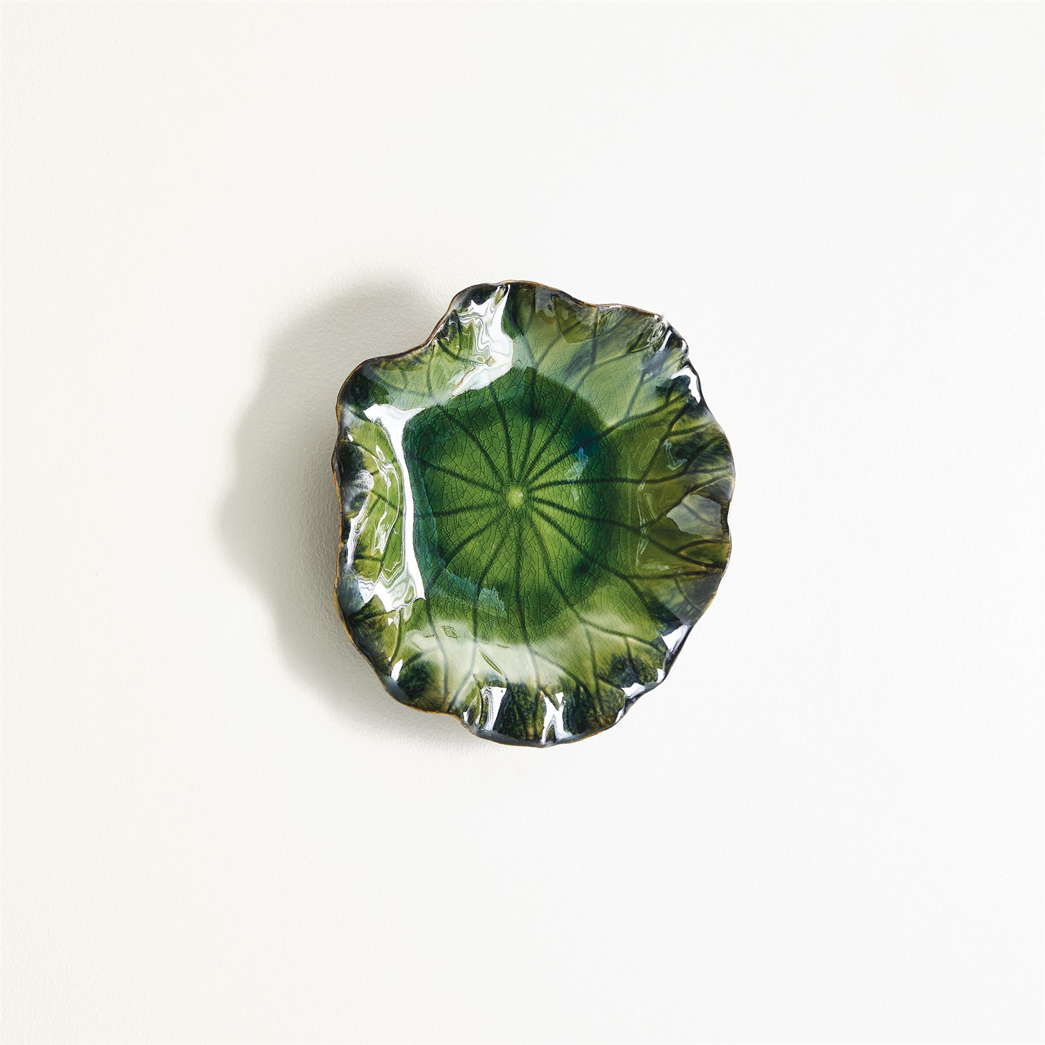 FREE FORMED LILY PLATE-GREEN-LG