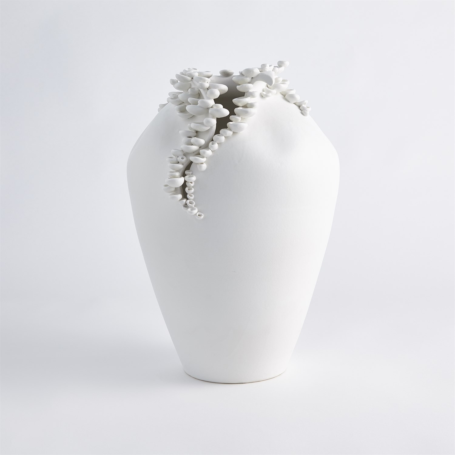 CASCADING REEF VASE-WHITE-TALL