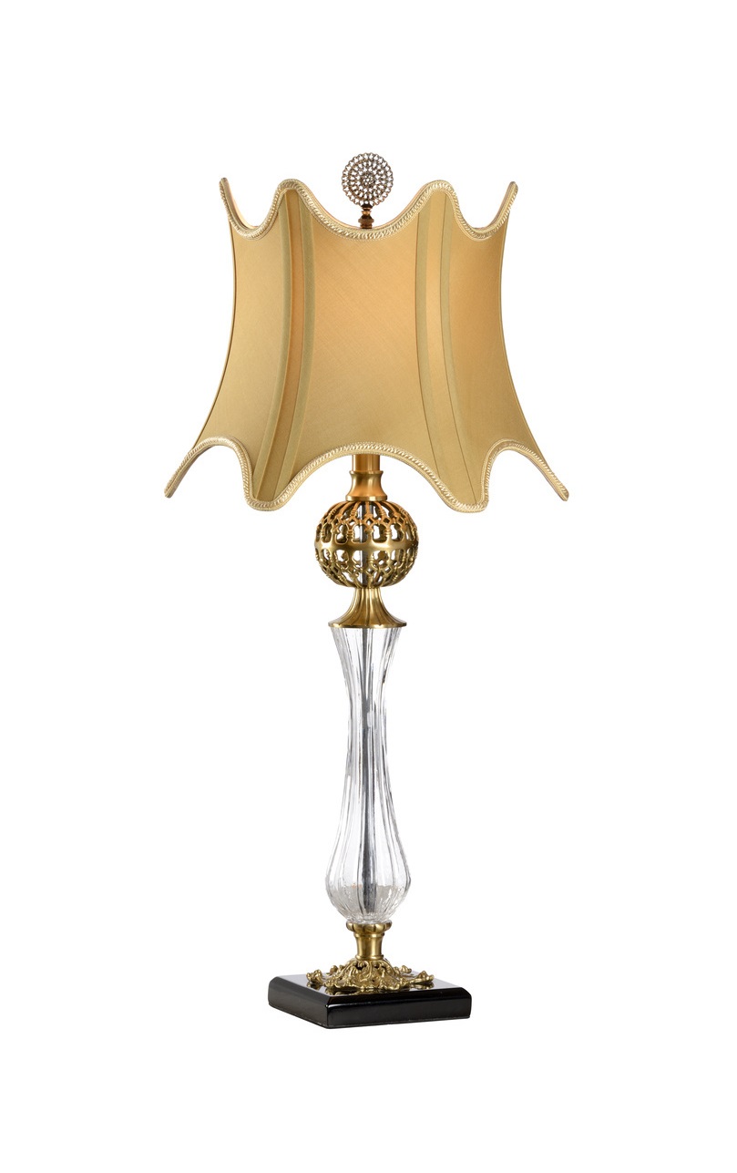 DAINES ACCENT LAMP, GOLD SHADE