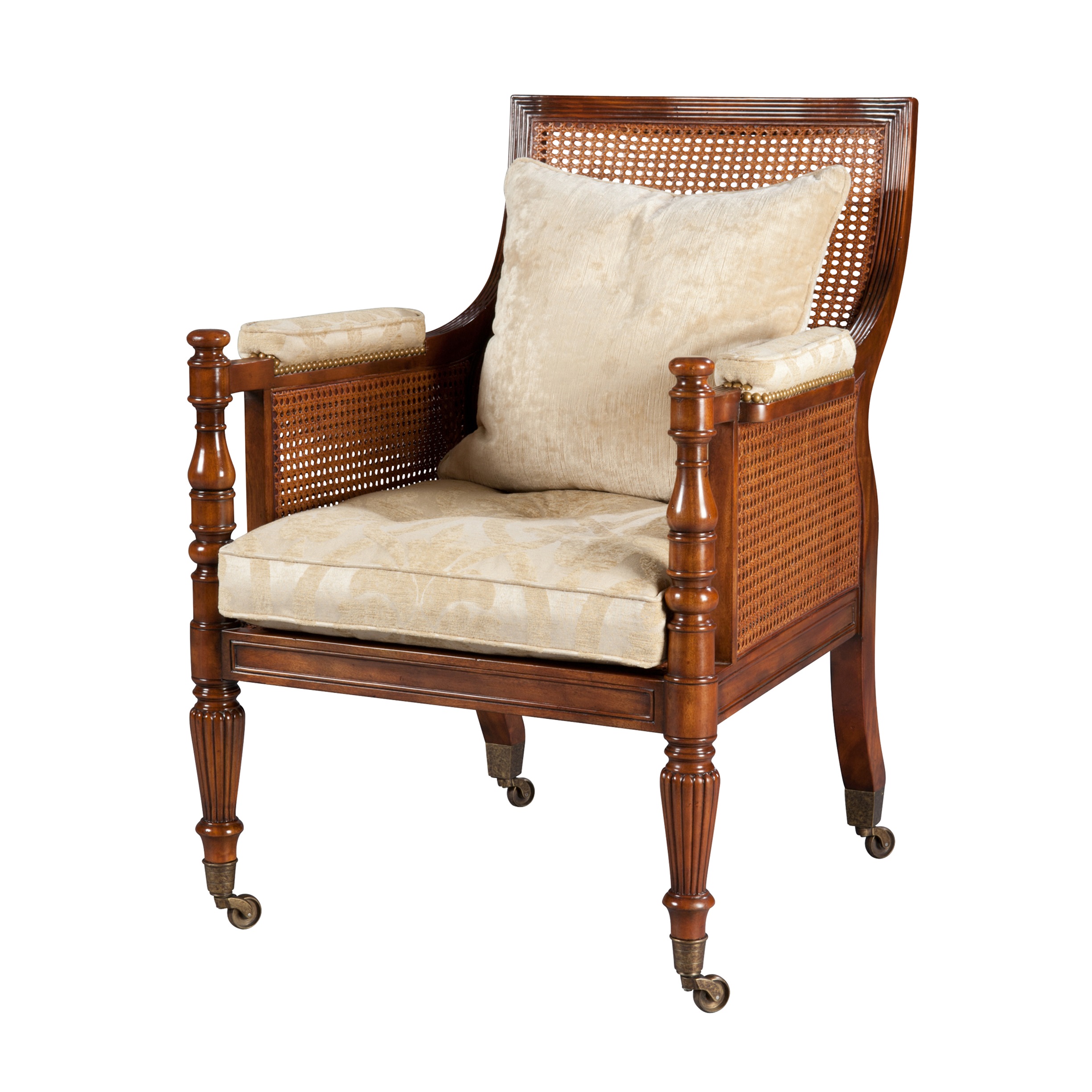 REGENCY LIBRARY BERGÈRE ARM CHAIR