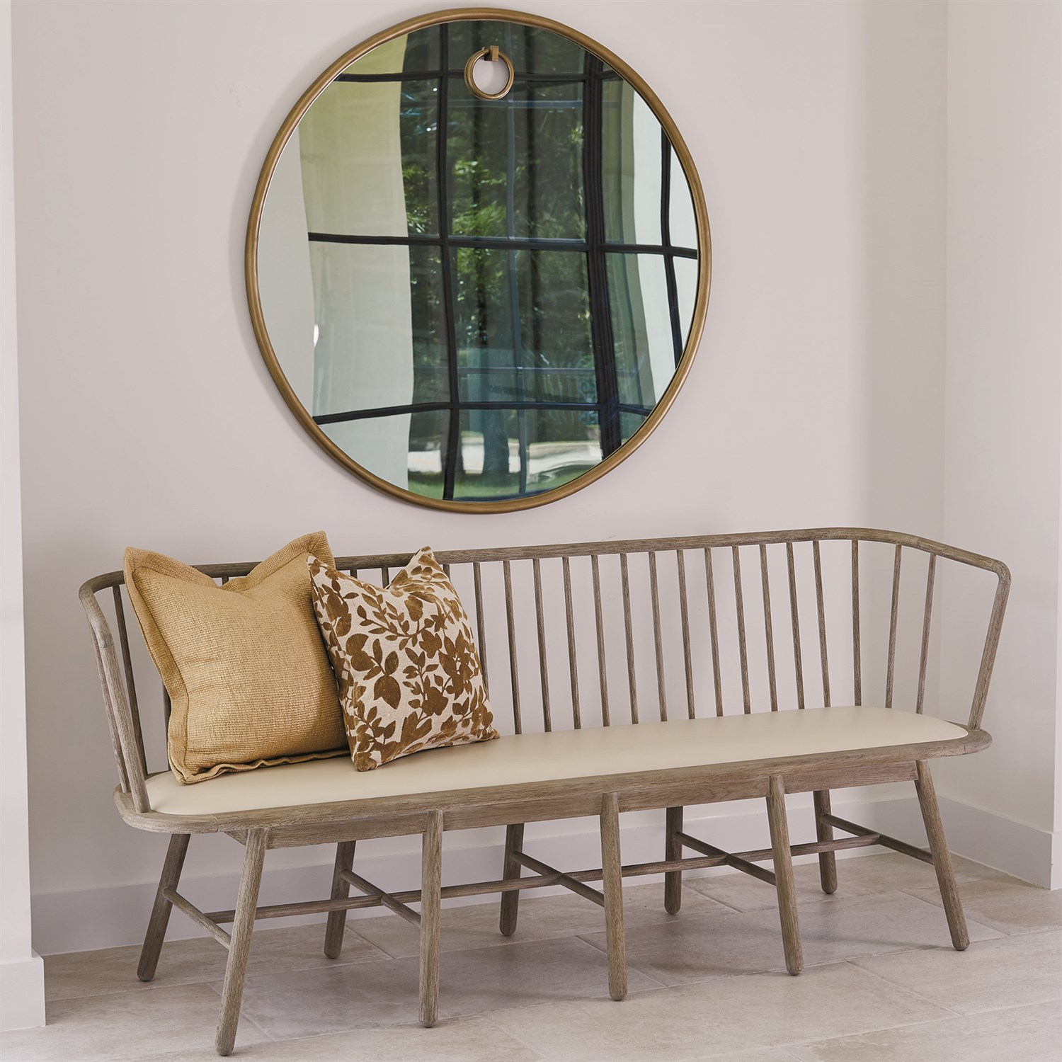 Exposed Mirror-Antique Brass