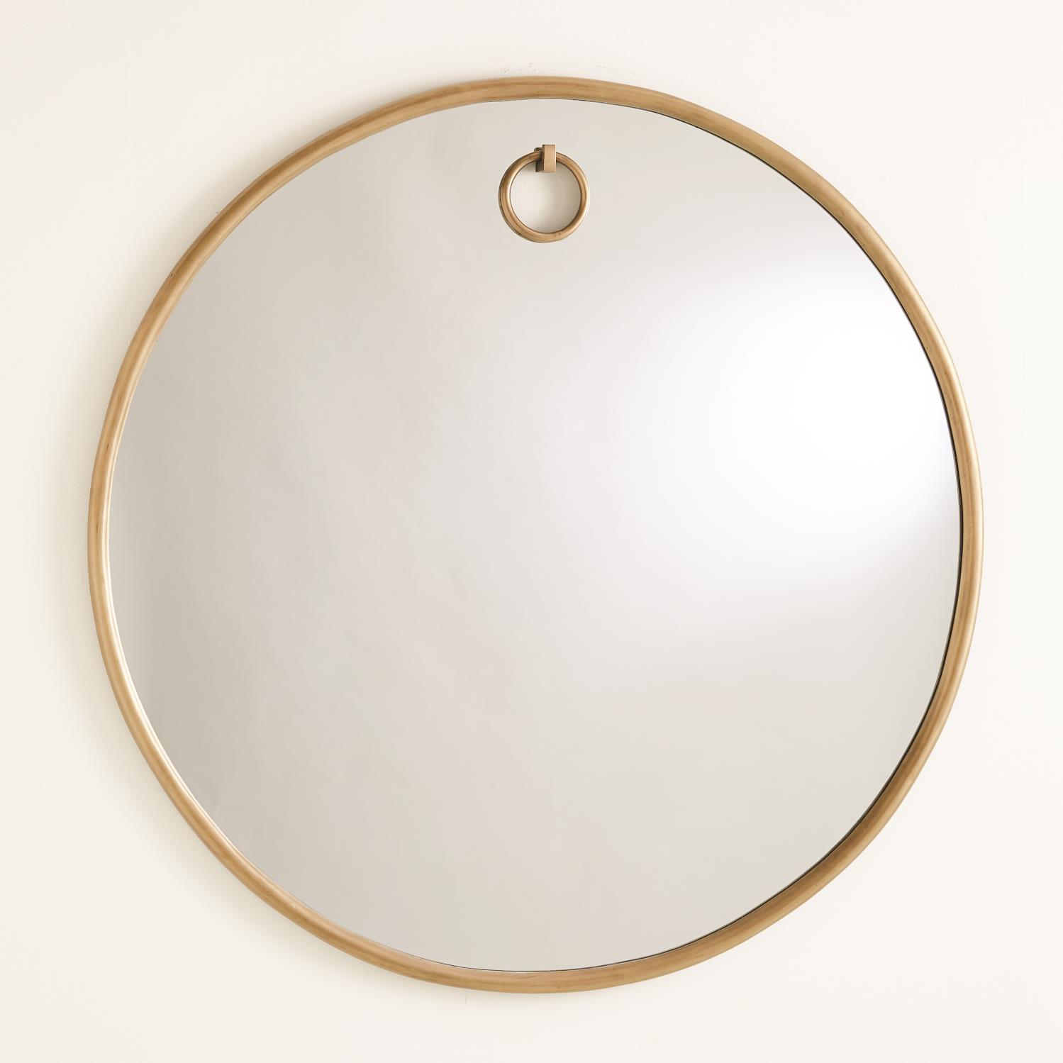 Exposed Mirror-Antique Brass