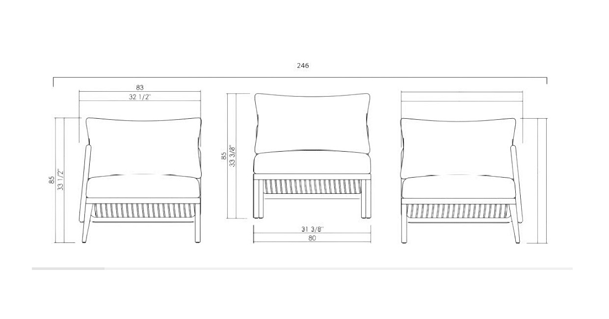 MYKONOS 3 SEATER SOFA