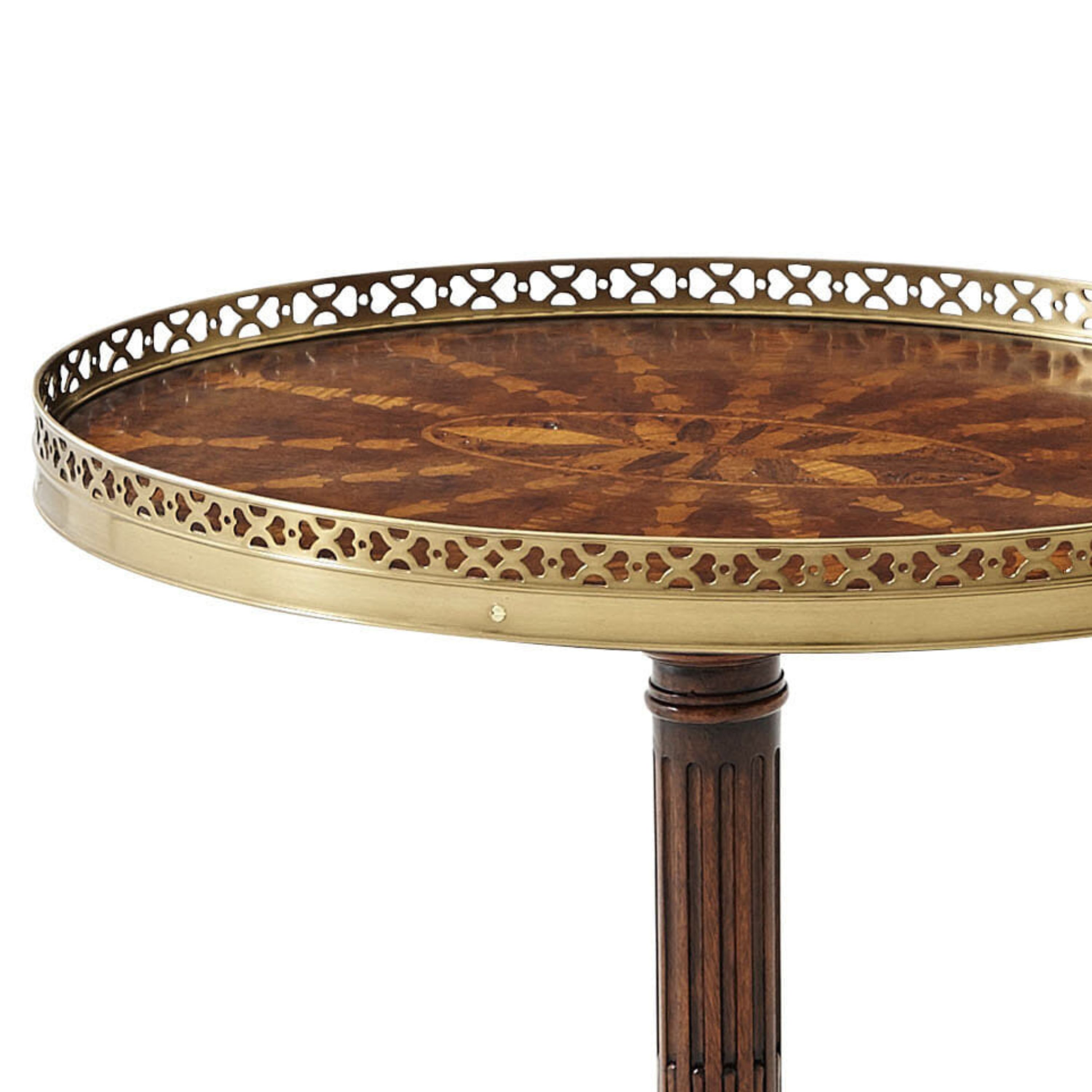 Radiating Parquetry Accent Table